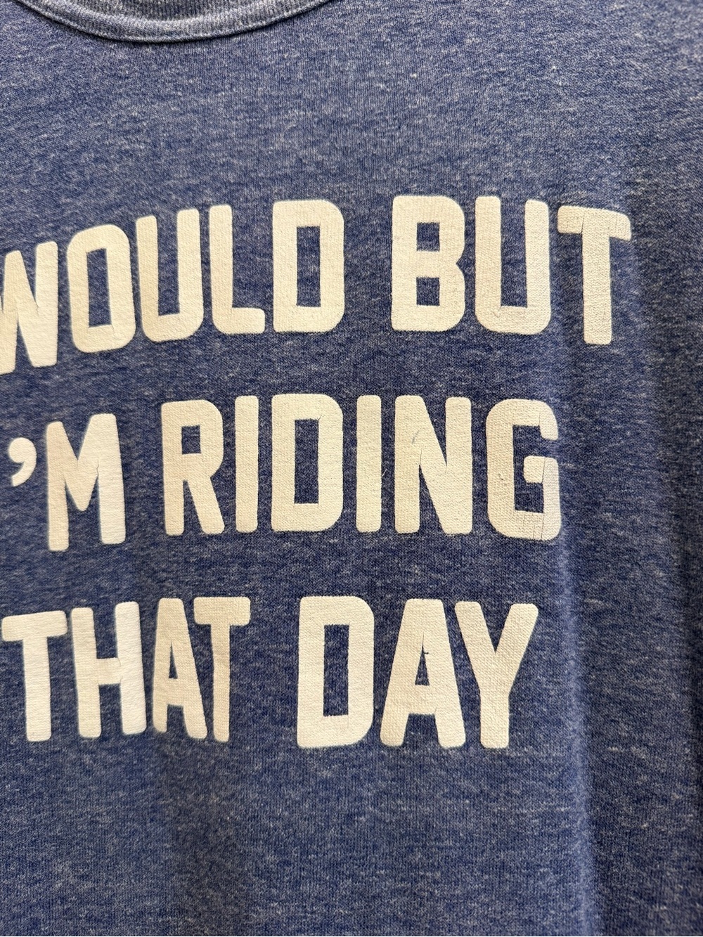 Alternative Blue Graphic Crewneck Sweatshirt with White Text - Size L - Picture 5 of 9